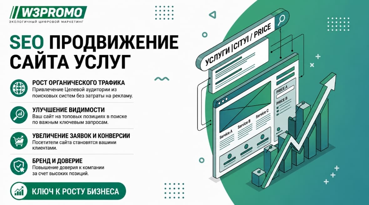 SEO продвижение сайтов услуг - преимущества в W3promo